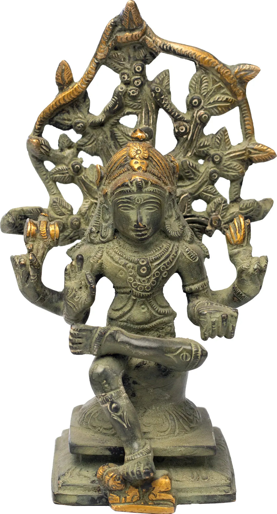 6" Dakshinamurti Shiva Brass Statue Handmade