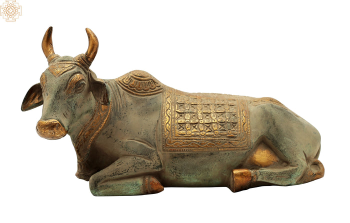 5" Shiva's Nandi In Brass | Handmade | Made In India