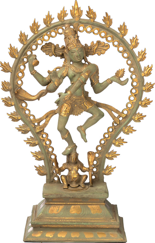 20" Nataraja Dancing on Apasmara Brass Statue Handmade