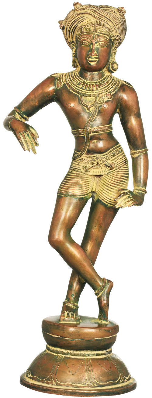 14" Handmade Vrisha-vahana Shiva Brass Statue