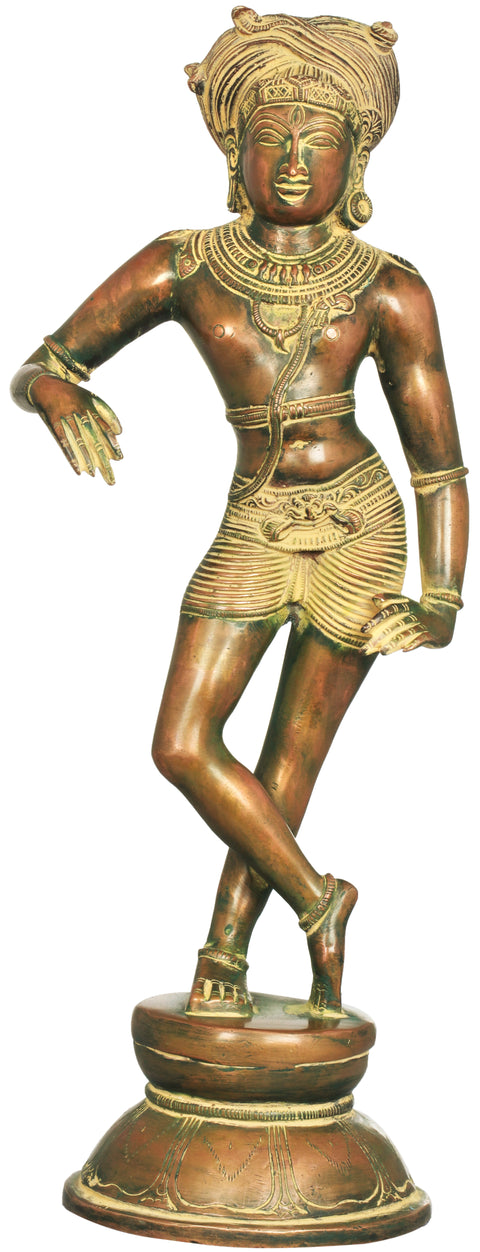 14" Vrisha-vahana Shiva In Brass | Handmade | Made In India