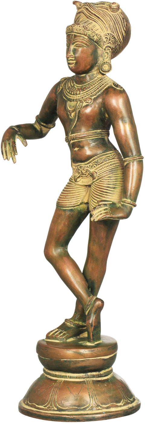 14" Vrisha-vahana Shiva In Brass | Handmade | Made In India