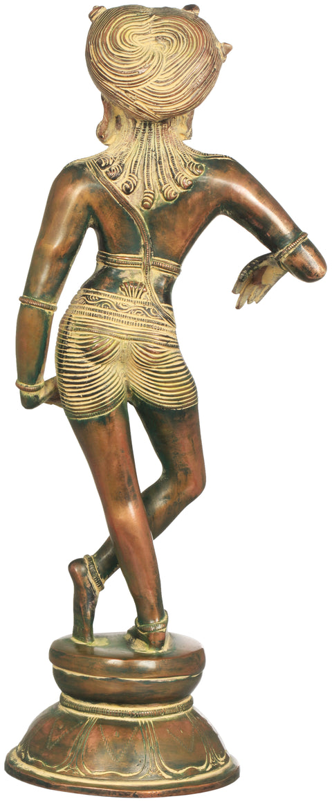 14" Vrisha-vahana Shiva In Brass | Handmade | Made In India
