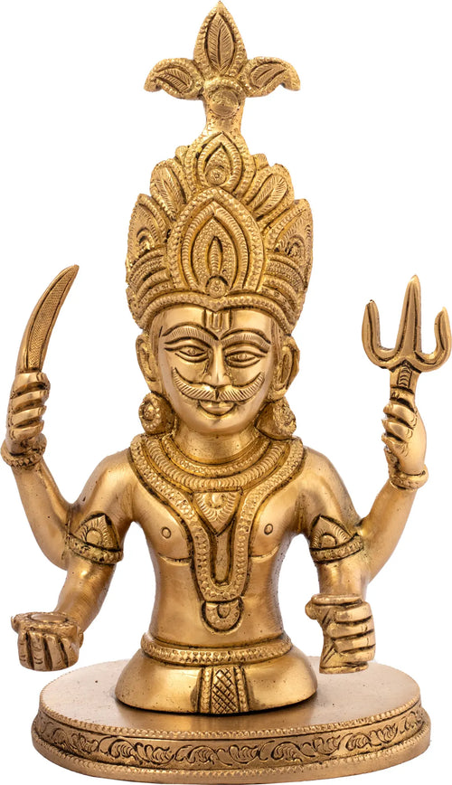 8" Nakoda Jain Deity Brass Statue Handmade