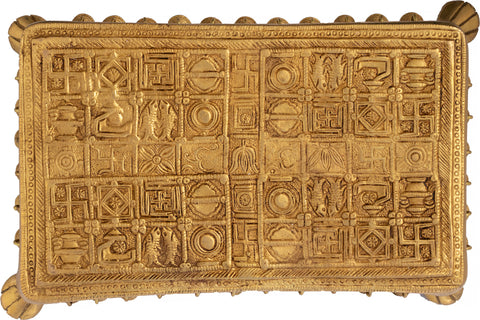 Pooja Chowki Embossed with Auspicious Symbols
