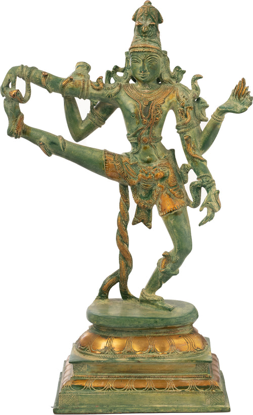 17" Shiva Tandava Dance Brass Statue Handmade