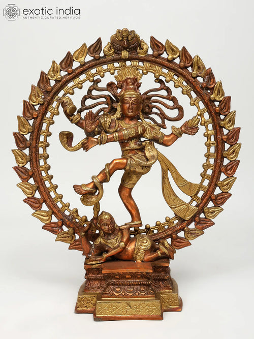 16" Handmade Nataraja Brass Statue for Home Decor