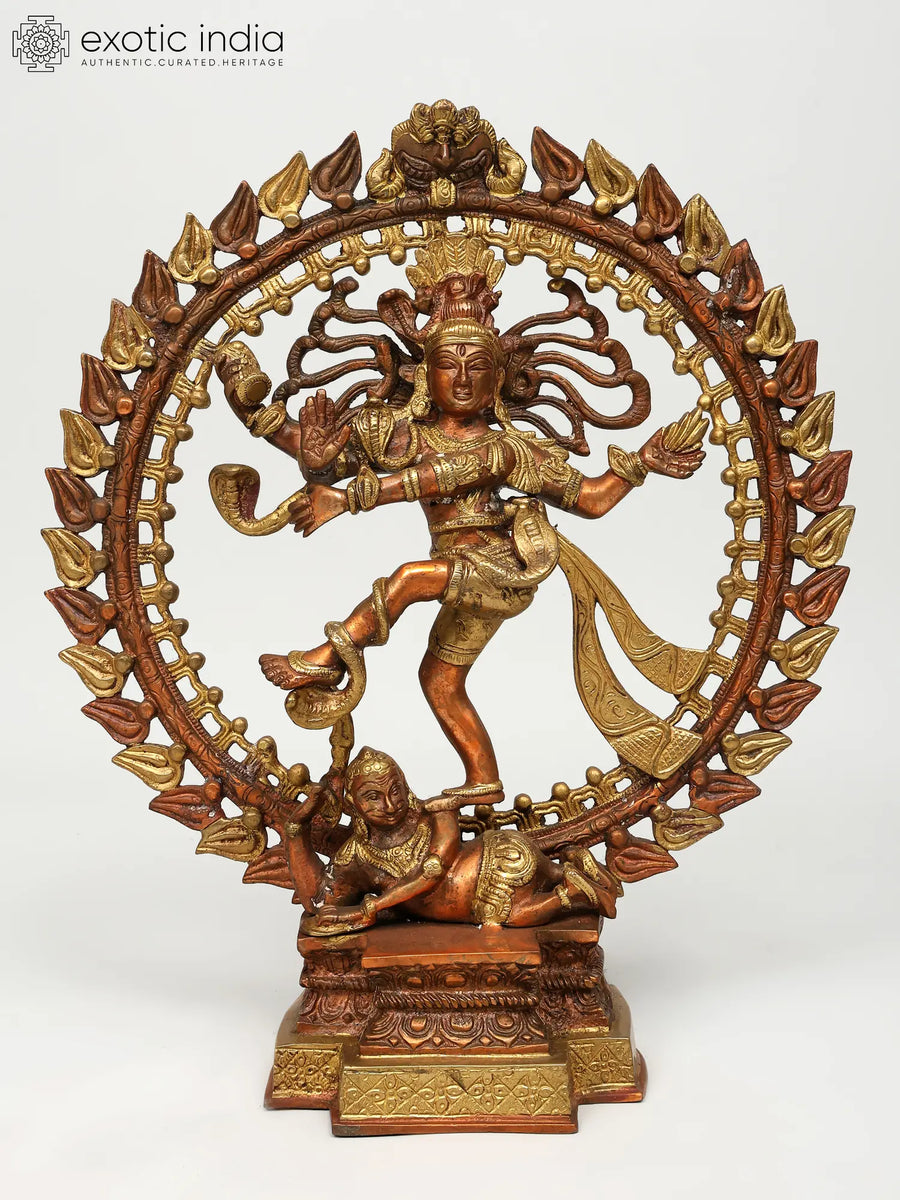 16" Handmade Nataraja Brass Statue for Home Decor