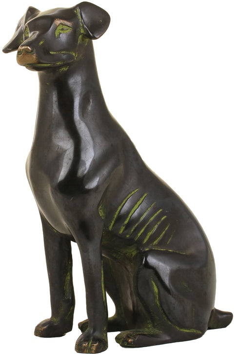 8" Dog Statue in Brass (Decorative Piece)