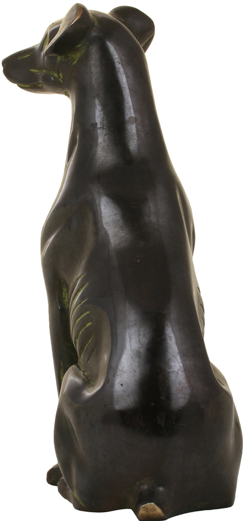 8" Dog Statue in Brass (Decorative Piece)