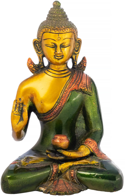 5" Preaching Buddha Handmade Brass Sculpture