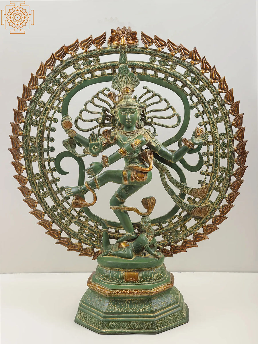 30" Handmade Nataraja Brass Statue for Home Decor