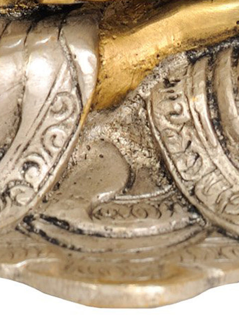 8" Lord Buddha Seated in Earth Witness Gesture In Brass | Handmade | Made In India