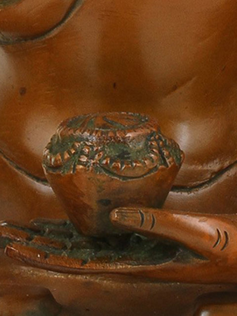 11" The Buddha in Bhumisparsha Mudra In Brass | Handmade | Made In India