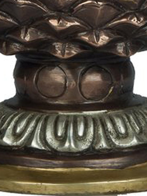 11" Buddha on High Throne In Brass | Handmade | Made In India