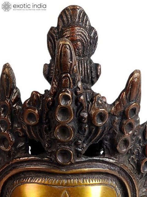 10" Tibetan Buddhist Deity Amitabha Buddha In Brass | Handmade | Made In India