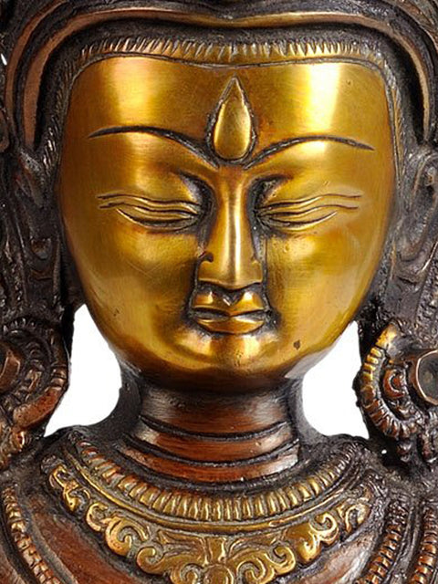 10" Tibetan Buddhist Deity Amitabha Buddha In Brass | Handmade | Made In India