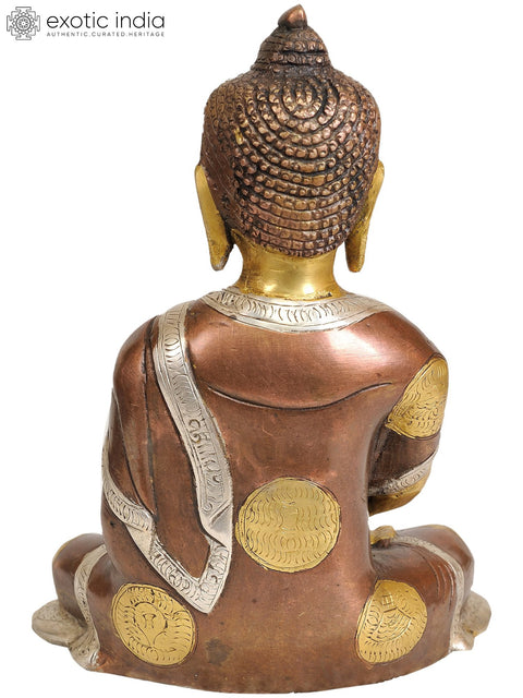 8" Dhyani Buddha In Brass | Handmade | Made In India