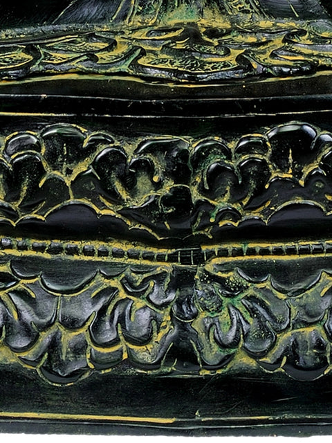 33" Large Size Crown Buddha In Brass