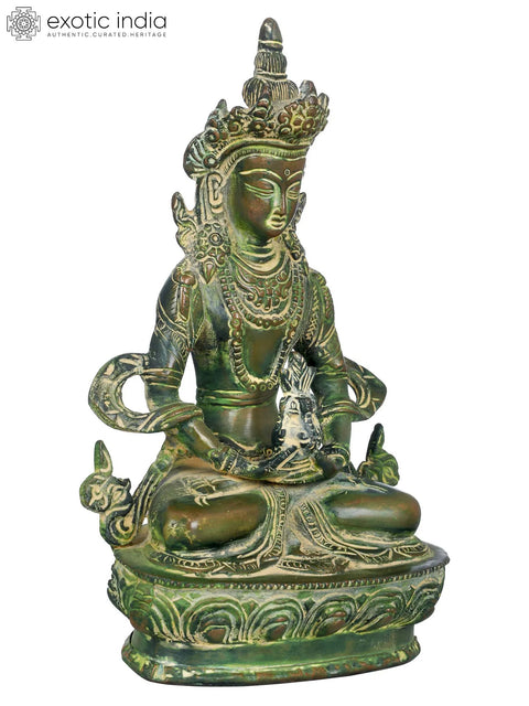8" Amitabha Buddha (Tibetan Buddhist Deity) In Brass | Handmade | Made In India