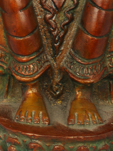 9" Tibetan Buddhist Deity Maitreya Buddha In Brass | Handmade | Made In India