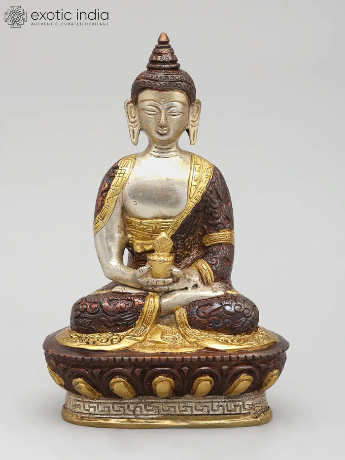 7" Buddha In The Dhyana Mudra | Brass | Handmade | Made In India