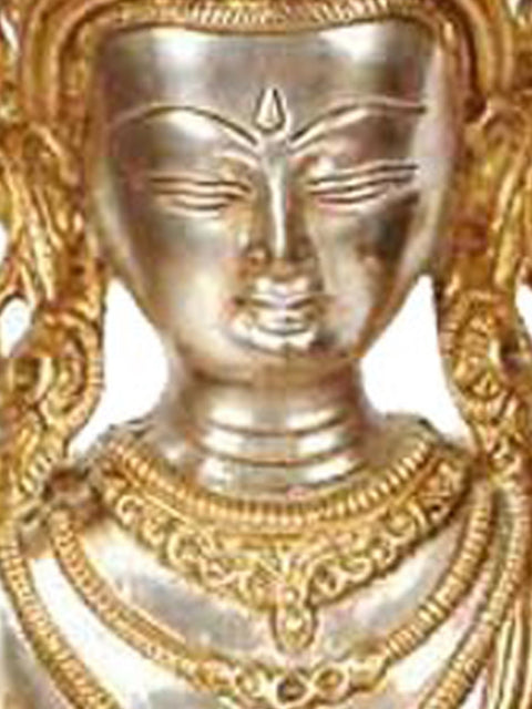 14" Brass Amitabha Buddha Idol Steeped in Meditation | Handmade Brass Idol | Made in India