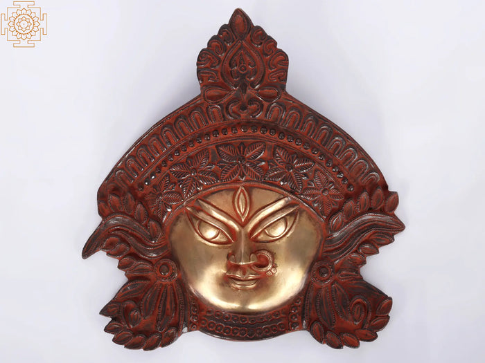 11" Goddess Kali Brass Wall Hanging Handmade Statue