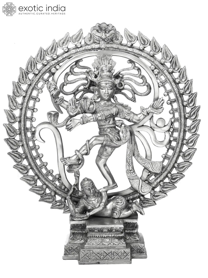 17" Handmade Nataraja Brass Statue for Home Pooja