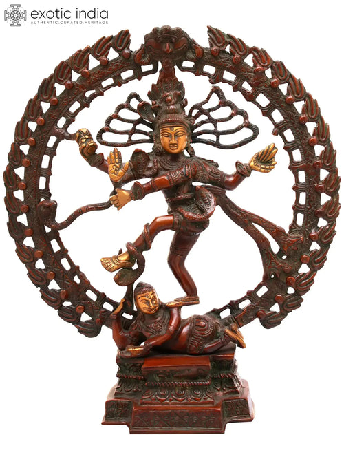 Handmade Brass Nataraja Statue: Lord of Dance Sculpture
