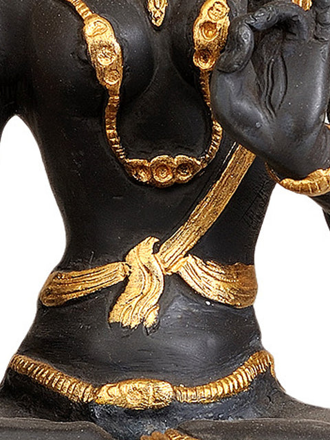 14" Buddhist Goddess White Tara Brass Sculpture – Embodiment of Compassion and Healing, Handmade in India