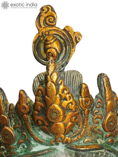 15" Tibetan Buddhist Deity Green Tara In Brass | Handmade | Made In India