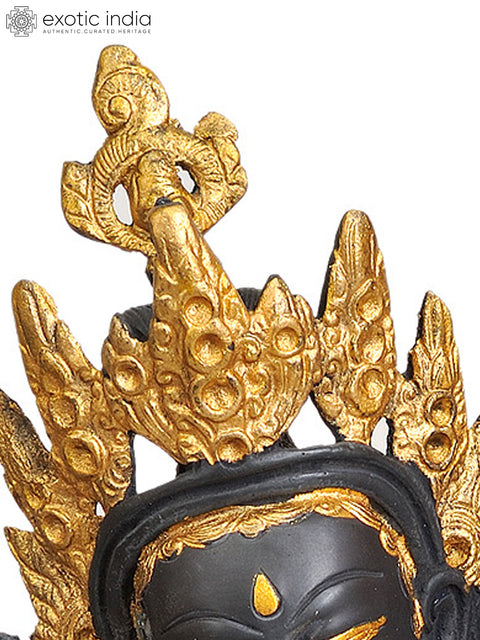 14" Green Tara Brass Idol in Dual-Tone Finish – Tibetan Buddhist Deity, Handmade in India