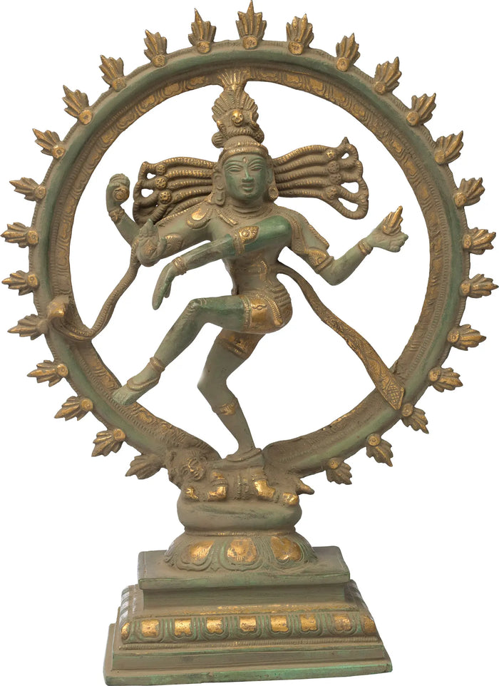15" Nataraja Brass Statue - Handmade Divine Dance Sculpture
