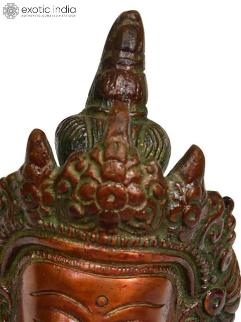 8" Handmade Aum Vajrasattva Hum Brass Statue Ð Crafted in India | Spiritual Decor