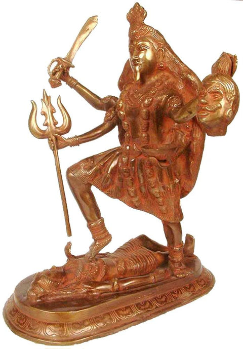 13" The Power Of Kali-Ma In Brass | Handmade | Made In India