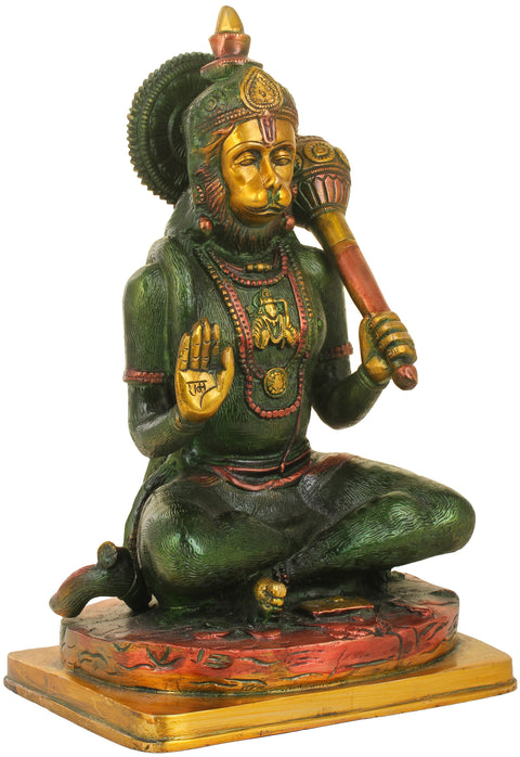 11" Hanuman Blessing His Devotees In Brass | Handmade | Made In India