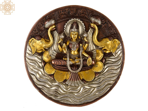 7" Lakshmi Wall-Hanging Brass Statue – Rising Over the Tide | Handmade in India