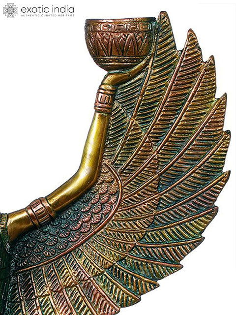 12" Handmade Goddess Isis Brass Statue – Spiritual Art | Crafted in India