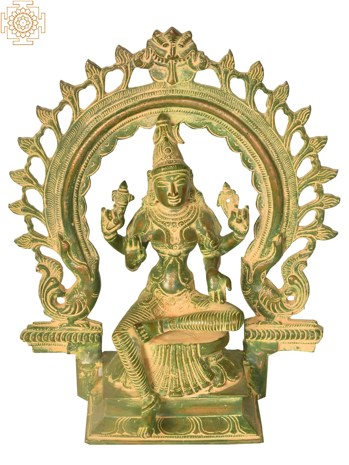 10" Goddess Lakshmi In Brass