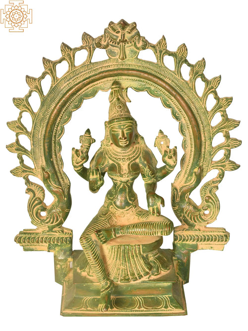 10" Goddess Lakshmi Handmade Brass Idol for Pooja