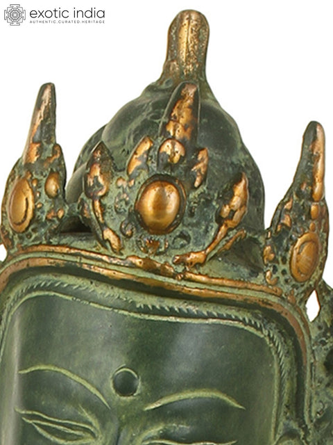 16" Vajrasattva, The Primordial Buddha (Tibetan Buddhist Deity) In Brass | Handmade | Made In India