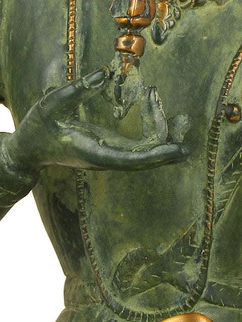 16" Vajrasattva, The Primordial Buddha (Tibetan Buddhist Deity) In Brass | Handmade | Made In India