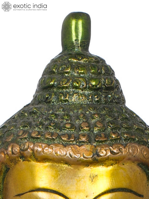 7" Buddha, His Hand In Bhumisparsha Mudra In Brass | Handmade | Made In India