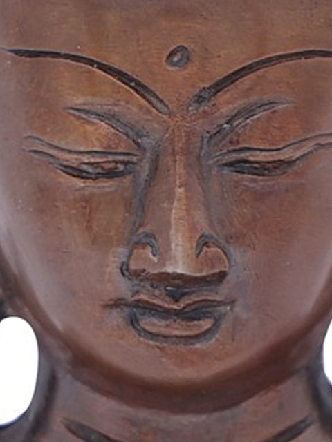 7" Solemn Shakyamuni, The Momentous Bhumisparsha Mudra In Brass | Handmade | Made In India