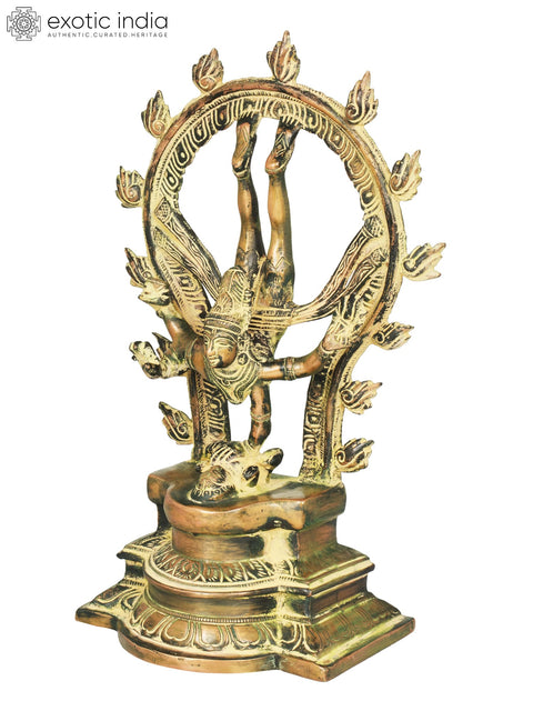 12" Shiva's Gangavatarana (Nataraja) Brass Sculpture | Handmade Idols | Made in India