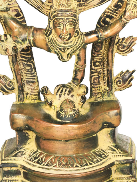 12" Shiva's Gangavatarana (Nataraja) Brass Sculpture | Handmade Idols | Made in India