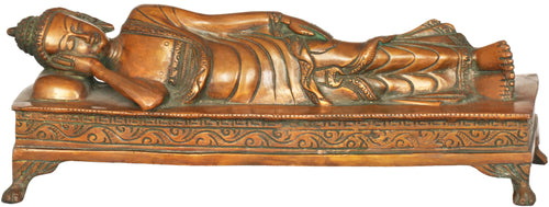 3" Parinirvana Buddha Handmade Brass Idol