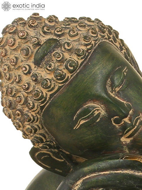8" Buddha, Steeped In Thought In Brass | Handmade | Made In India