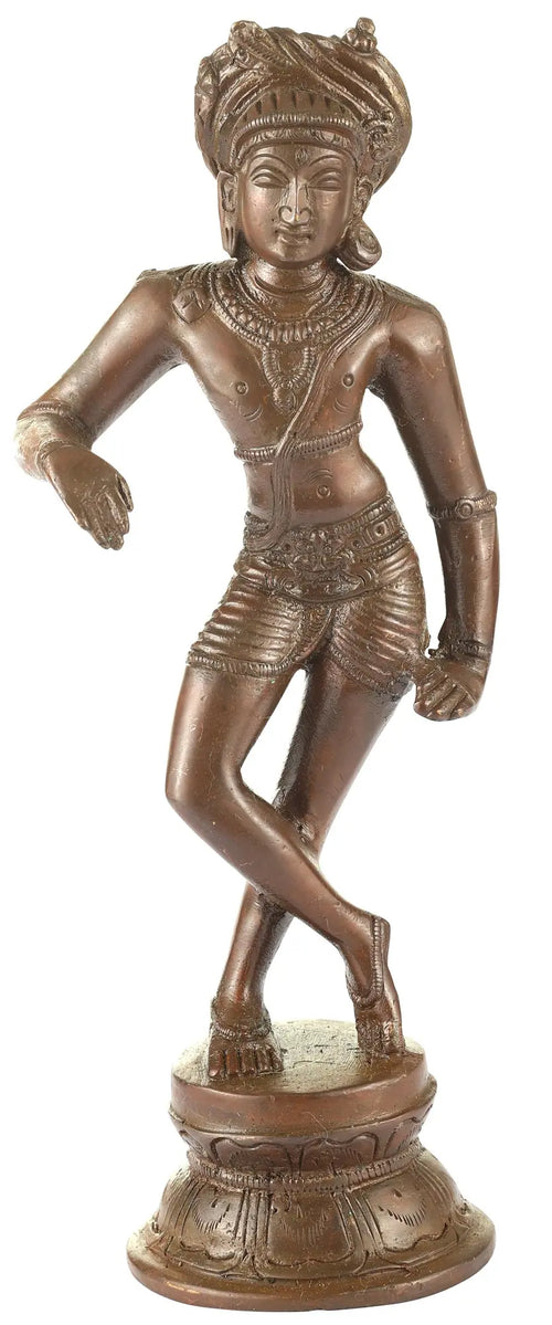 8" Shiva Vrishavahana Handmade Brass Statue
